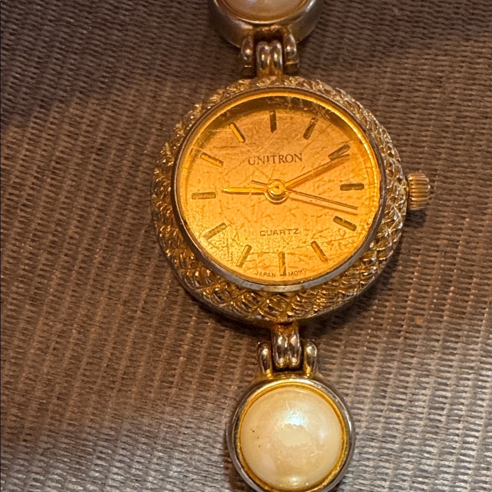 Gold and Cream Women's Quartz Watch